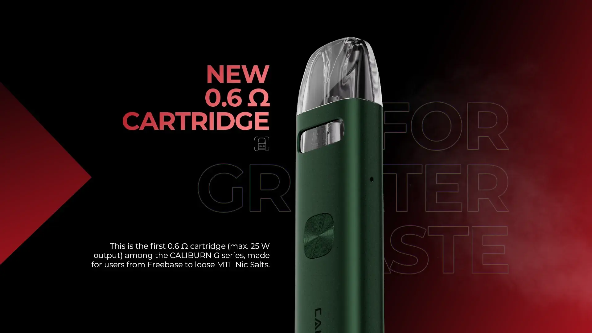 UWELL's Caliburn G3 picture — new 0.6 Ω cartridge