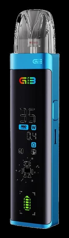 UWELL Caliburn G3 Pro, Pacific Blue colourway, screen-on isolated studio product shot