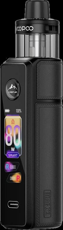 VOOPOO DRAG X3, Spray Black, isolated product shot