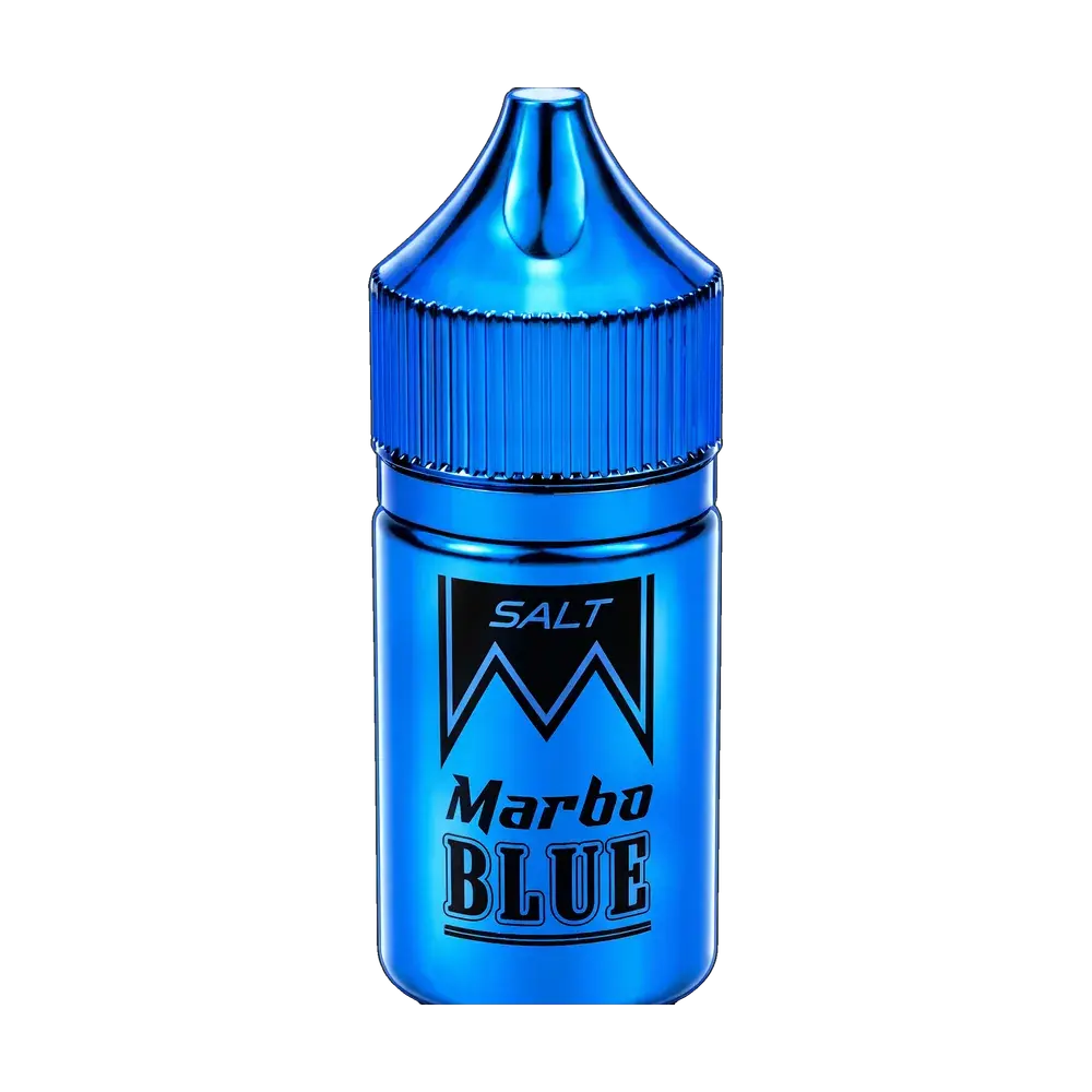 Marbo Saltnic 30ml e-liquid bottle, Blue, studio photo
