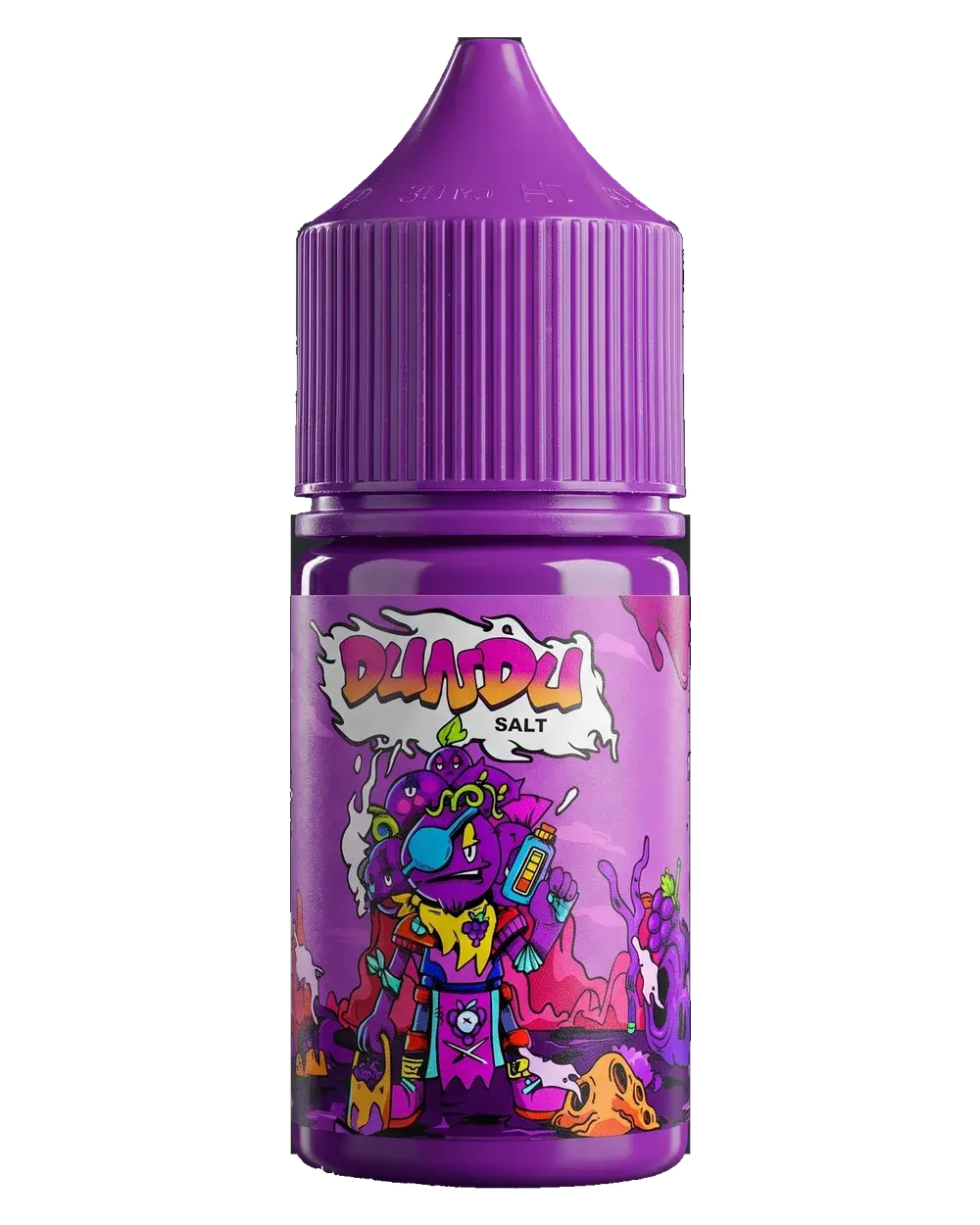 Dundu Salt Nic e-liquid bottle, Grape, studio photo