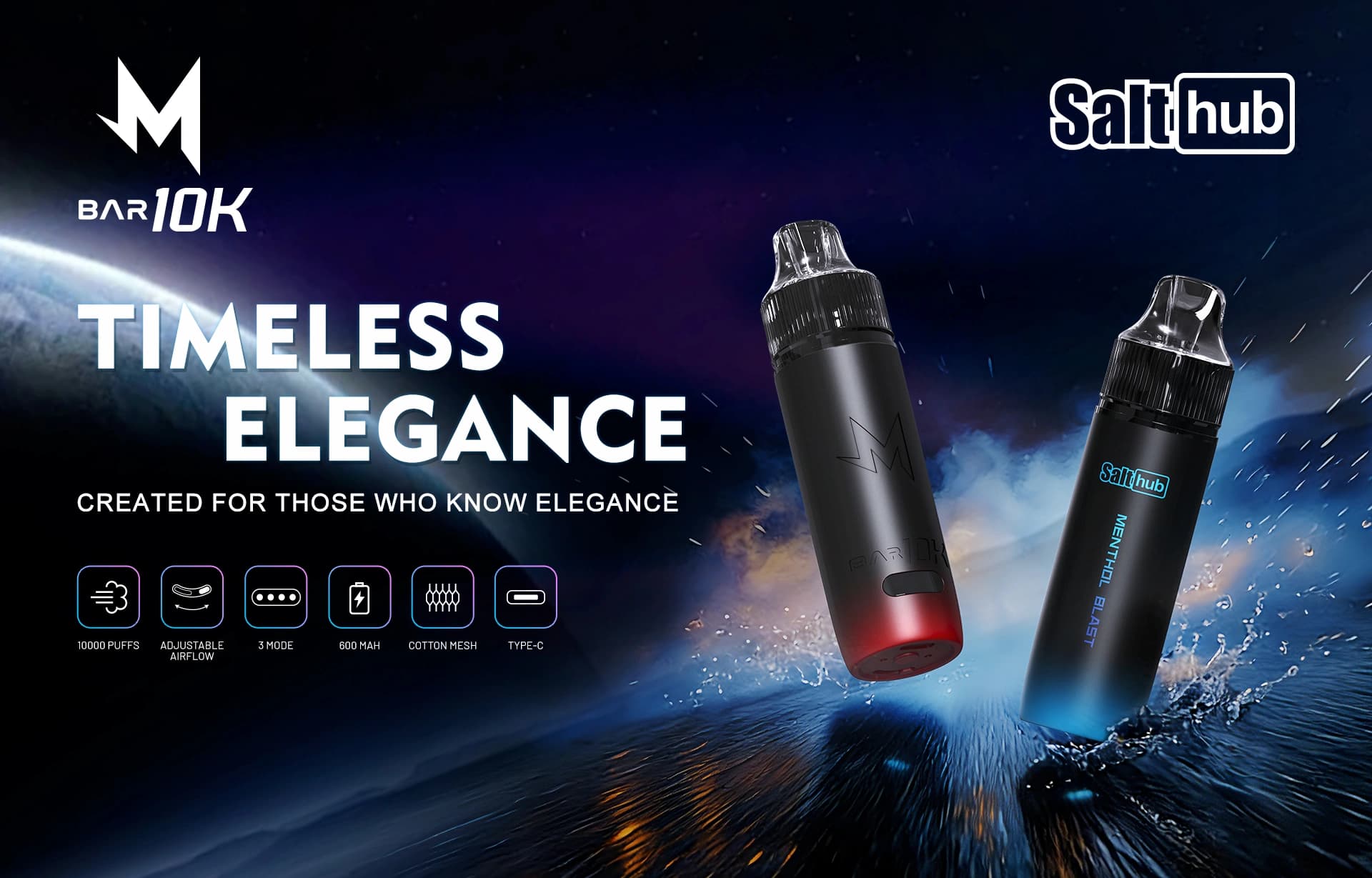 Official SALTHUB M Bar 10K campaign image, "Timeless Elegance"