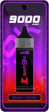 SALTHUB M Bar 9K, Grape Lychee — pack, from SALTHUB's flavour chart