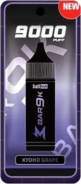 SALTHUB M Bar 9K, Kyoho Grape — pack, from SALTHUB's flavour chart