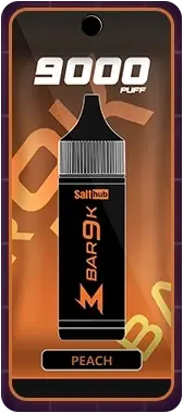SALTHUB M Bar 9K, Peach — pack, from SALTHUB's flavour chart