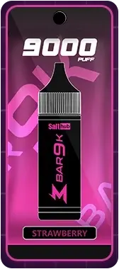 SALTHUB M Bar 9K, Strawberry — pack, from SALTHUB's flavour chart