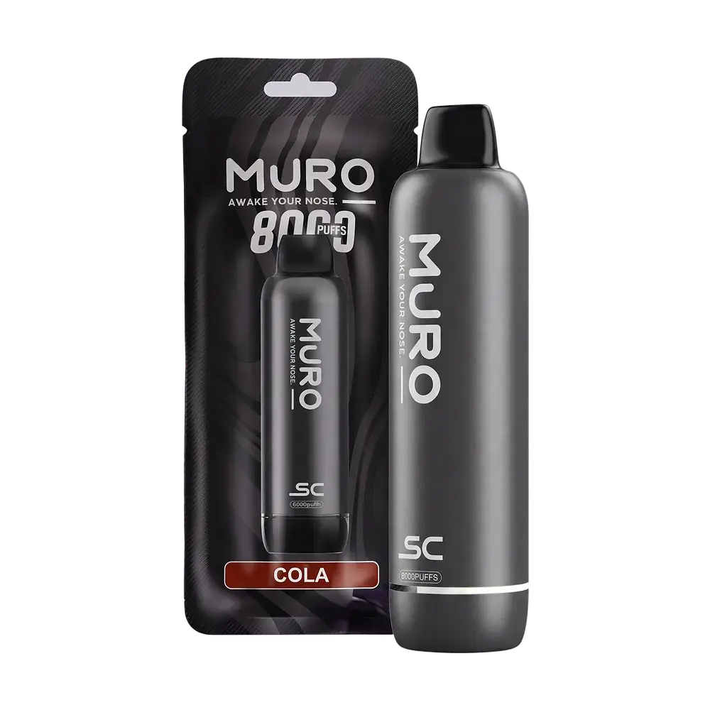 Muro SC 8000 Puffs, Cola — device with its pouch
