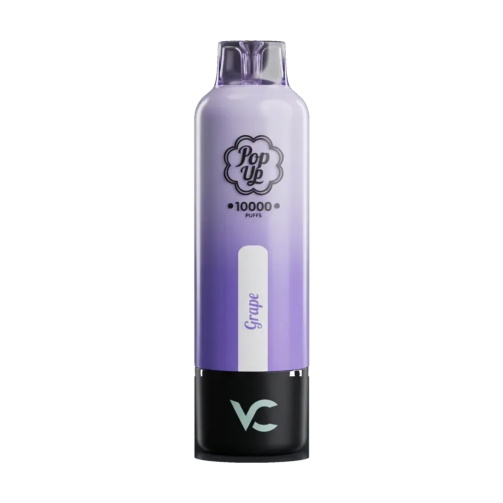 Pop Up 10K pod on its battery base, Grape, studio photo