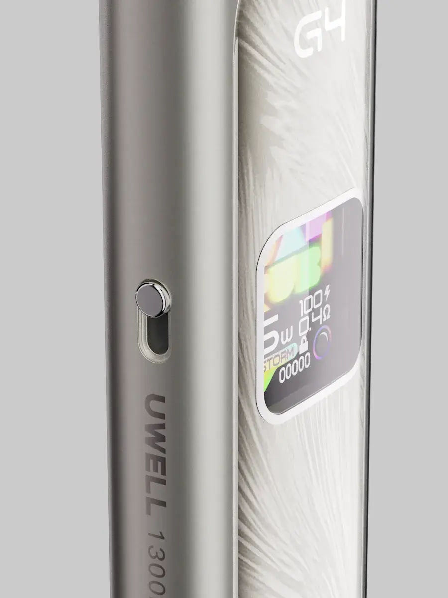 Still from UWELL's Caliburn G4 airflow film — the airflow slider