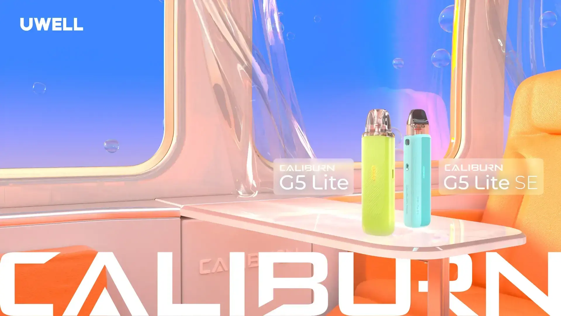 Official UWELL campaign image — Caliburn G5 Lite and G5 Lite SE