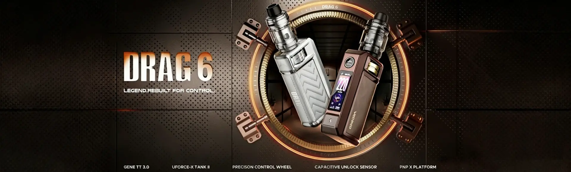 Official VOOPOO banner — the DRAG 6