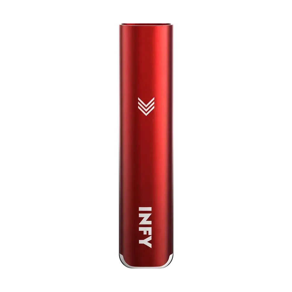 INFY POD device body, Ruby Red, studio photo