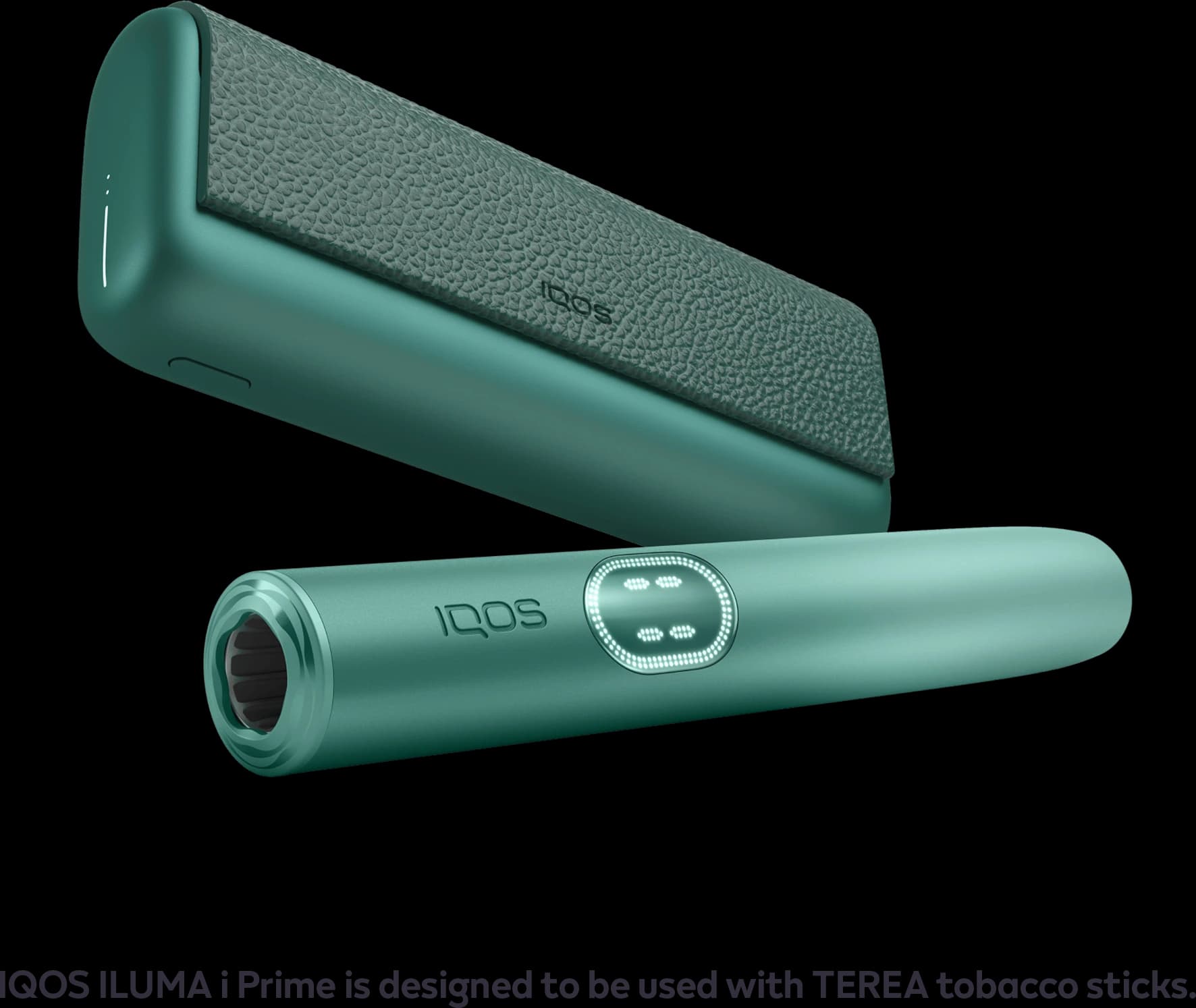 IQOS ILUMA i PRIME, Aspen Green, isolated official product render