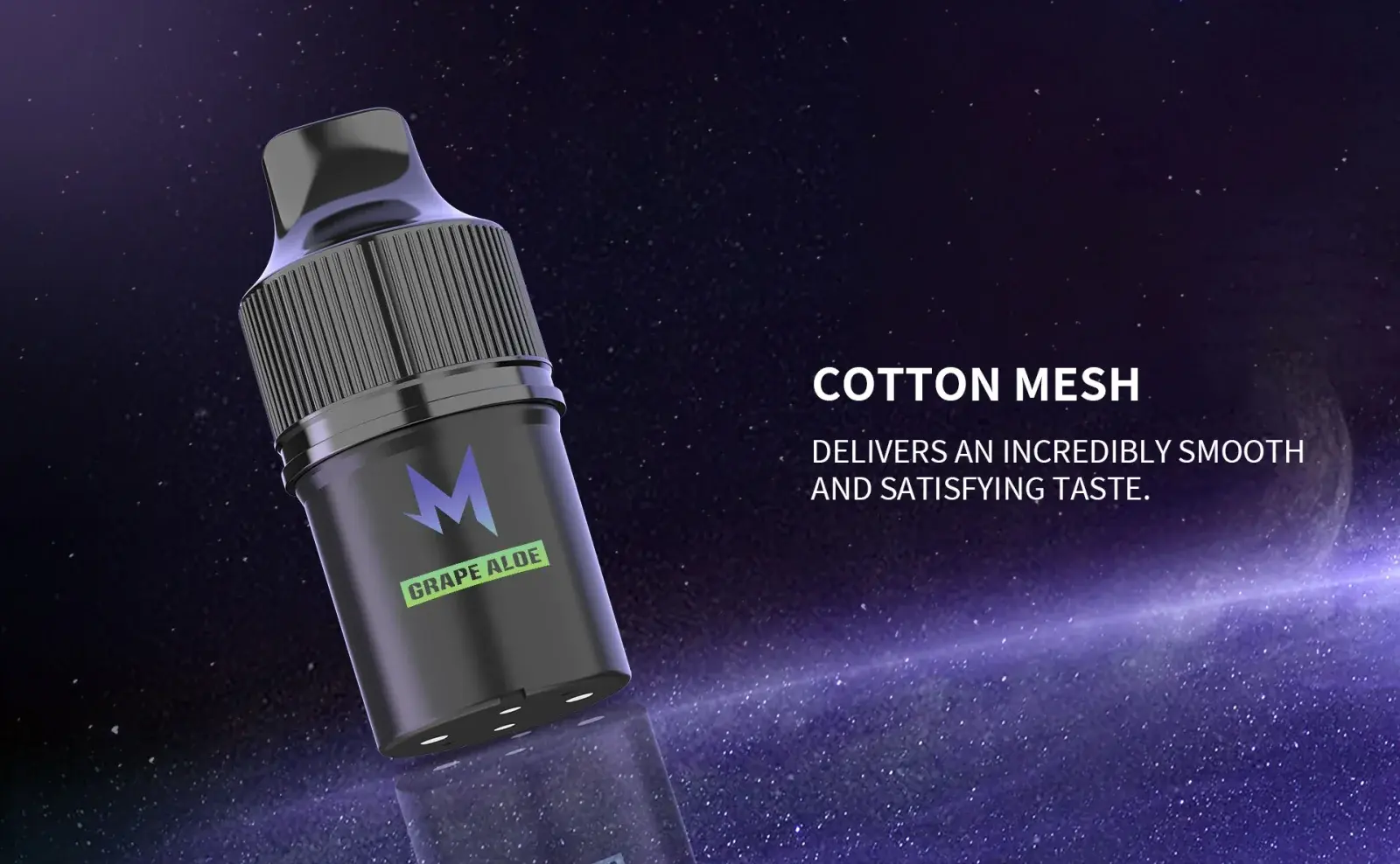 SALTHUB's M Switch poster — cotton mesh, for an incredibly smooth and satisfying taste