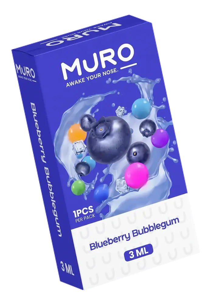 Muro 3ML, Blueberry Bubblegum flavor box
