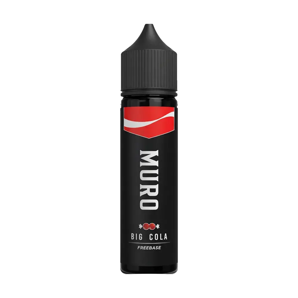 Muro Freebase e-liquid bottle, Big Cola, studio photo