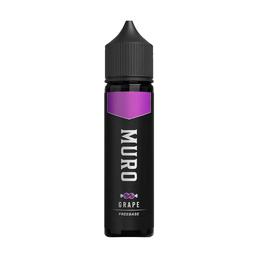 Muro Freebase e-liquid bottle, Grape, studio photo