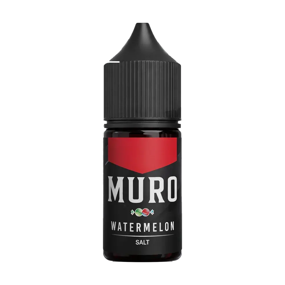 Muro Salt Nic e-liquid bottle, Watermelon, studio photo