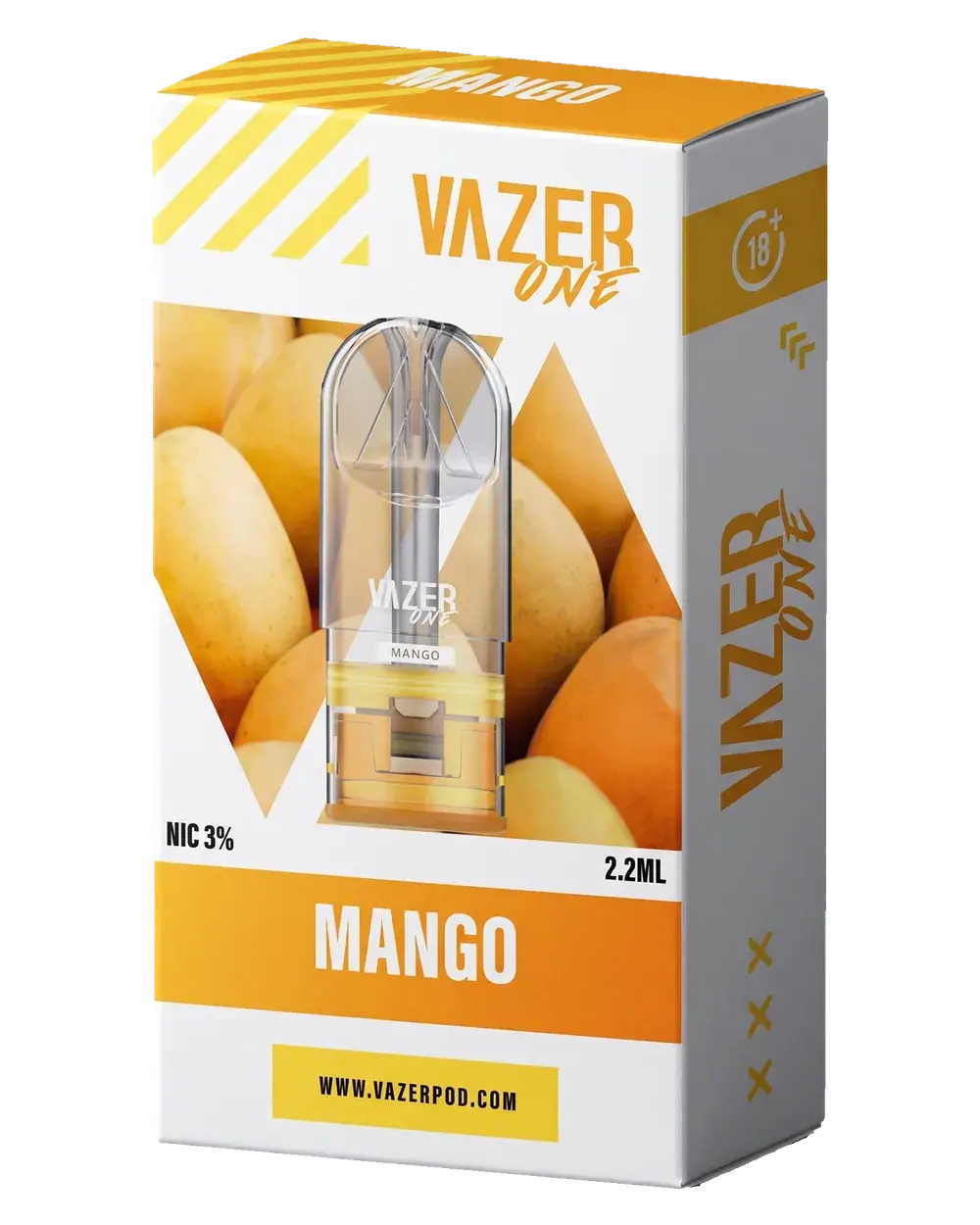 Vazer One pod box, Mango, studio photo
